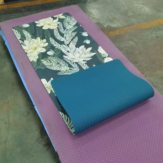 3mm Anti Slip Printing Eco Friendly Large Suede Round Yoga Mats Meditation Mat